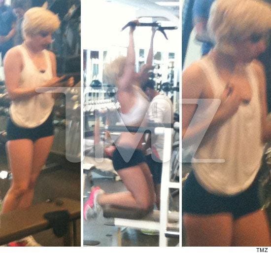 lady gaga at gym