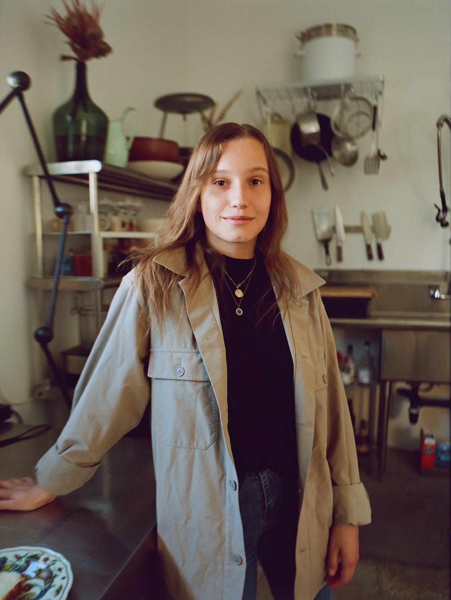 Flavie Denoyelle in the kitchen