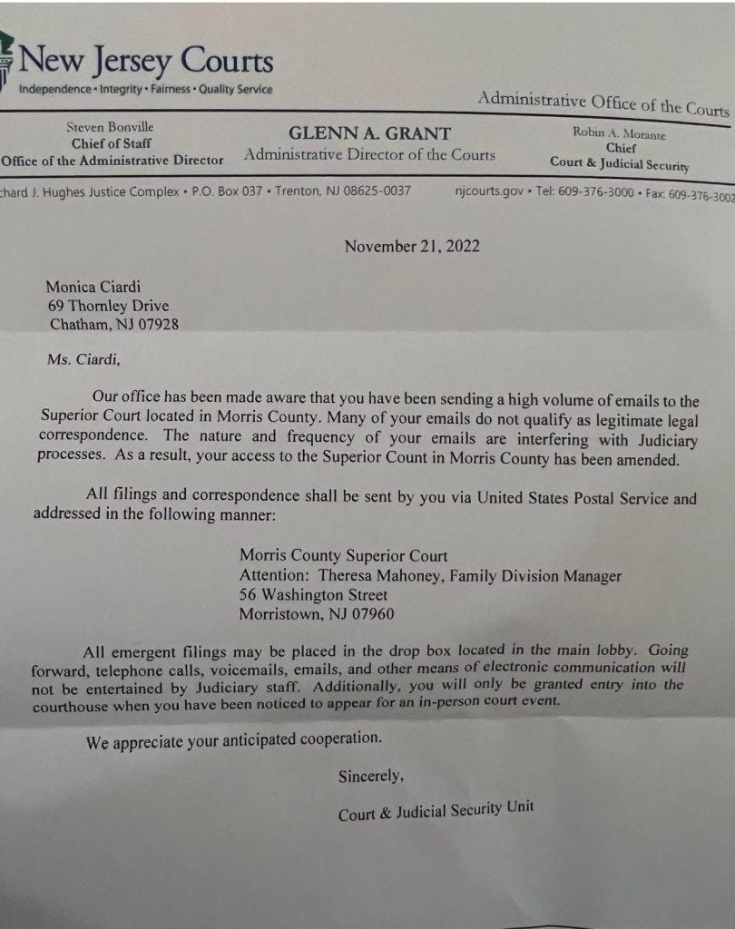 NJ Courts Exposed: Shocking documents expose a secret NJ court police unit blacklisting family court victims, journalists & whistleblowers.