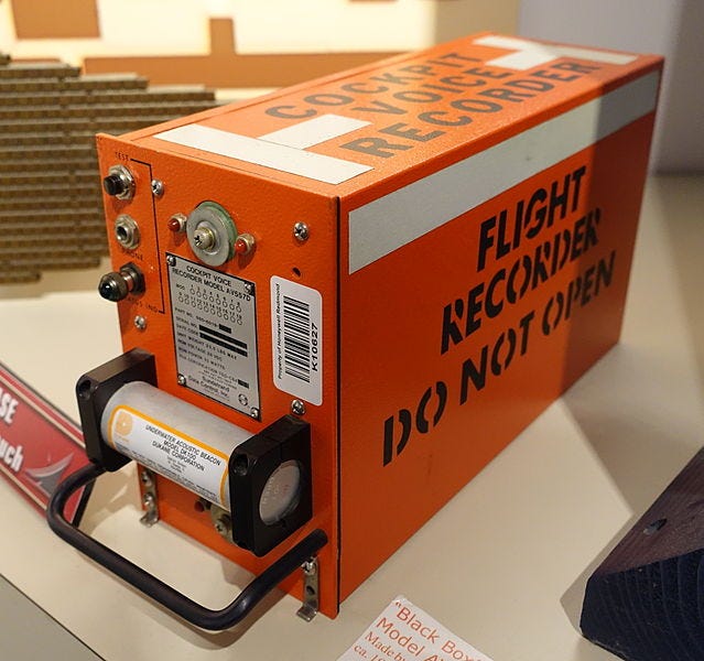 File:Black Box Cockpit Voice Recorder, Model AV557D, Sunderstrand Data Control, Inc., c. 1990s - National Electronics Museum - DSC00090.JPG