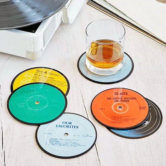 Upcycled Record Coasters