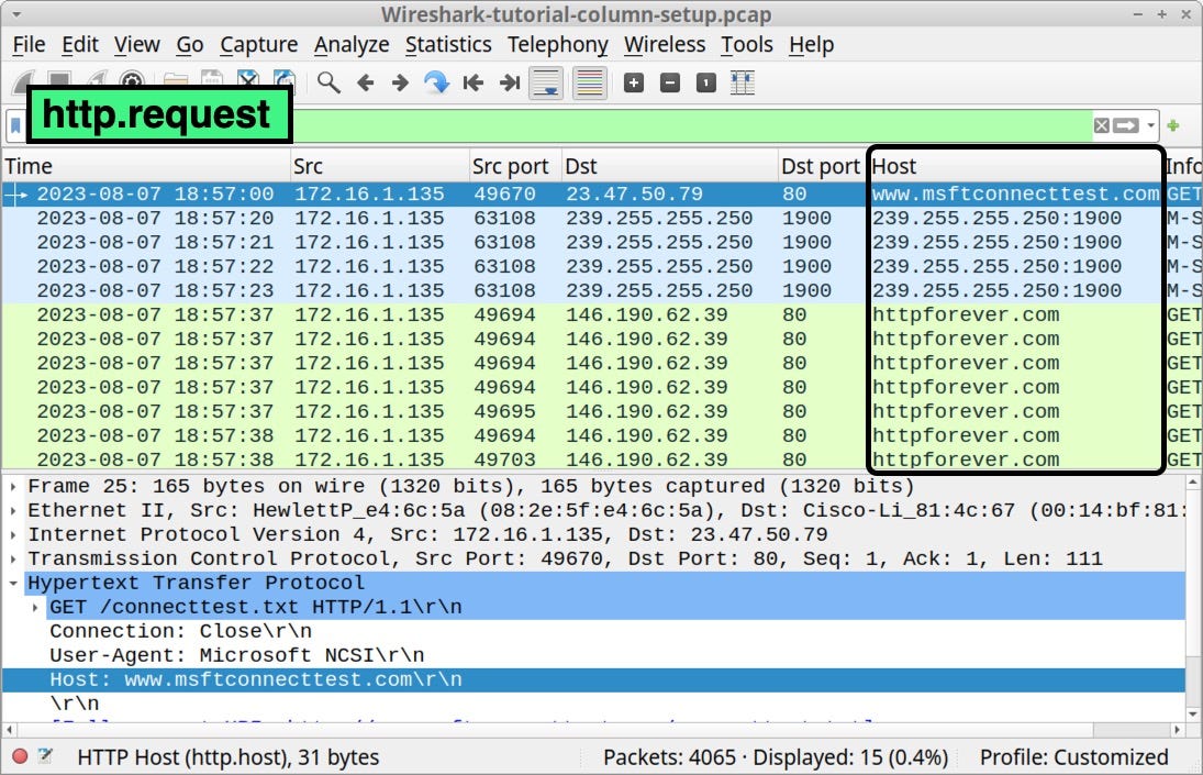 Wireshark Tutorial: Changing Your Column Display