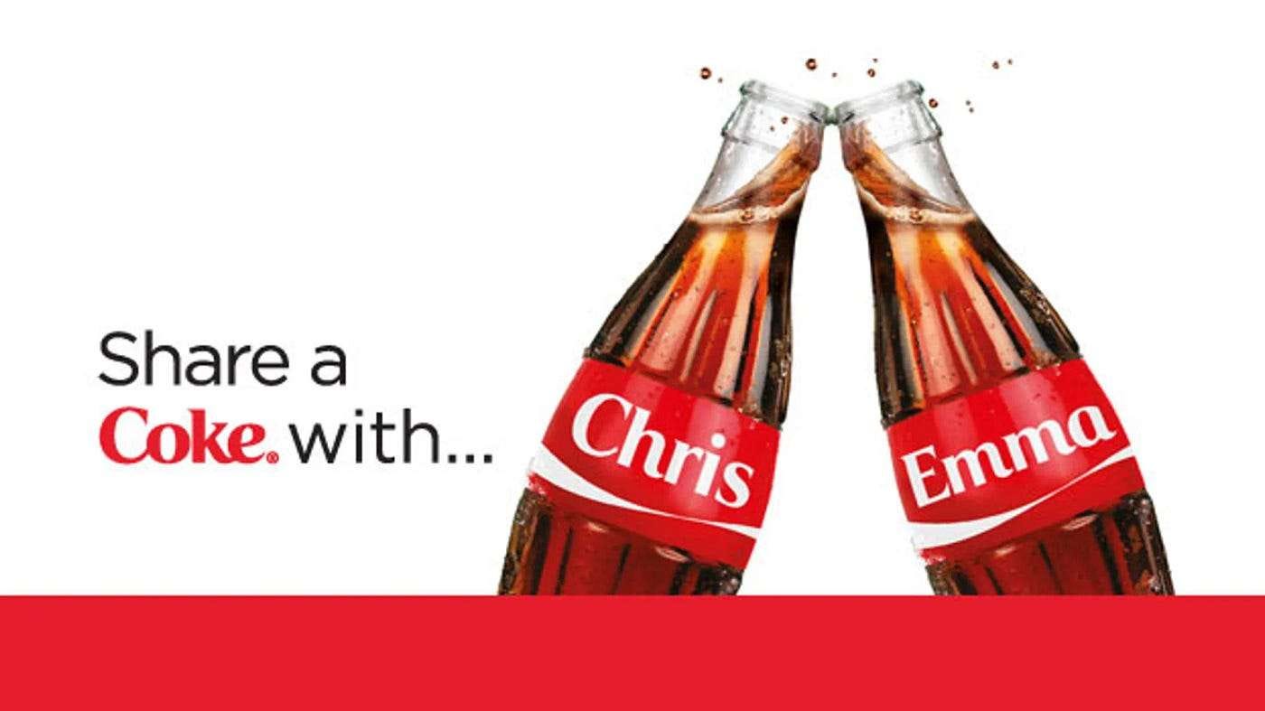 Changing the game with Personalized Marketing Campaign: The Share a Coke  Campaign | Villpress