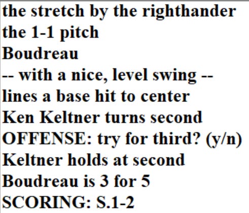 Diamond Mind Baseball Play By Play