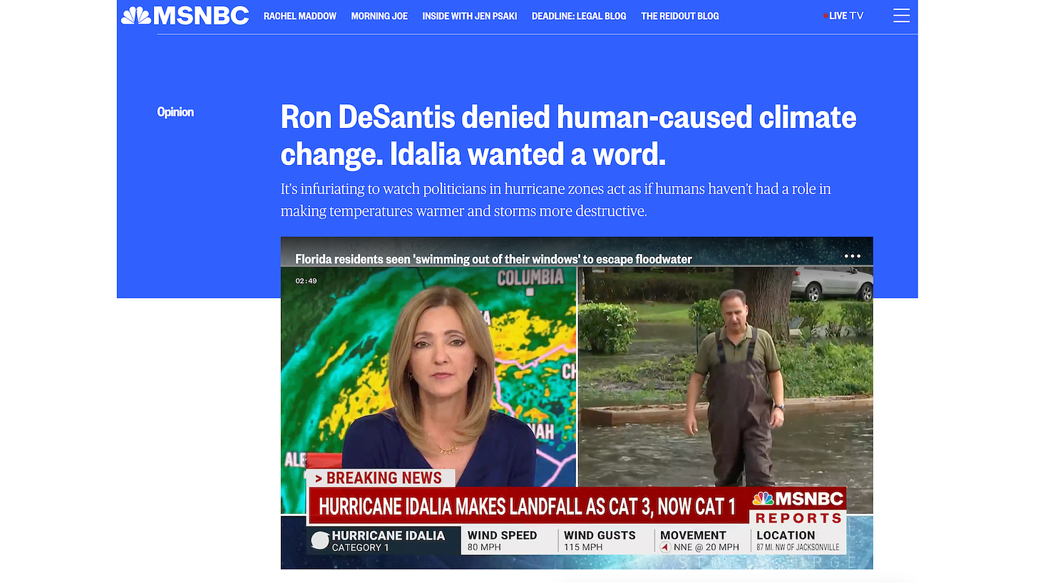 MSNBC: Ron DeSantis denied human-caused climate change