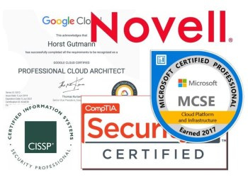 Montage of IT Certificates.  Are certificates an aspect of age discrimination.
