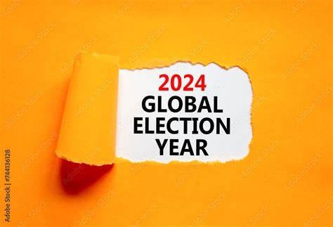 2024 global election year symbol. Concept words 2024 global election ...