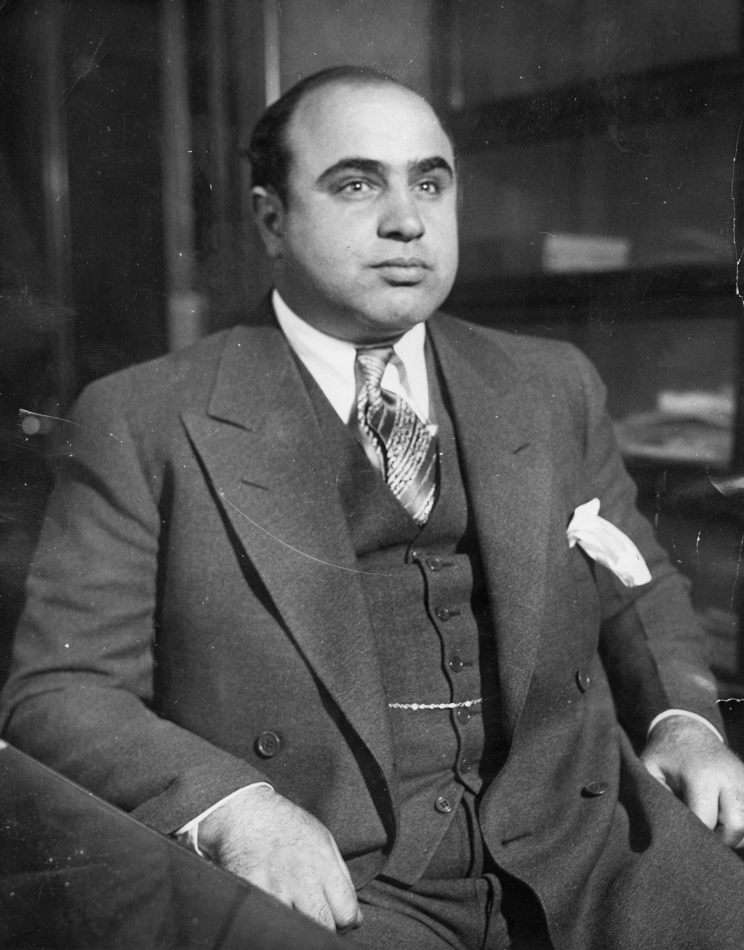 Black and white photo of Al Capone. Black and white photo of Al Capone.