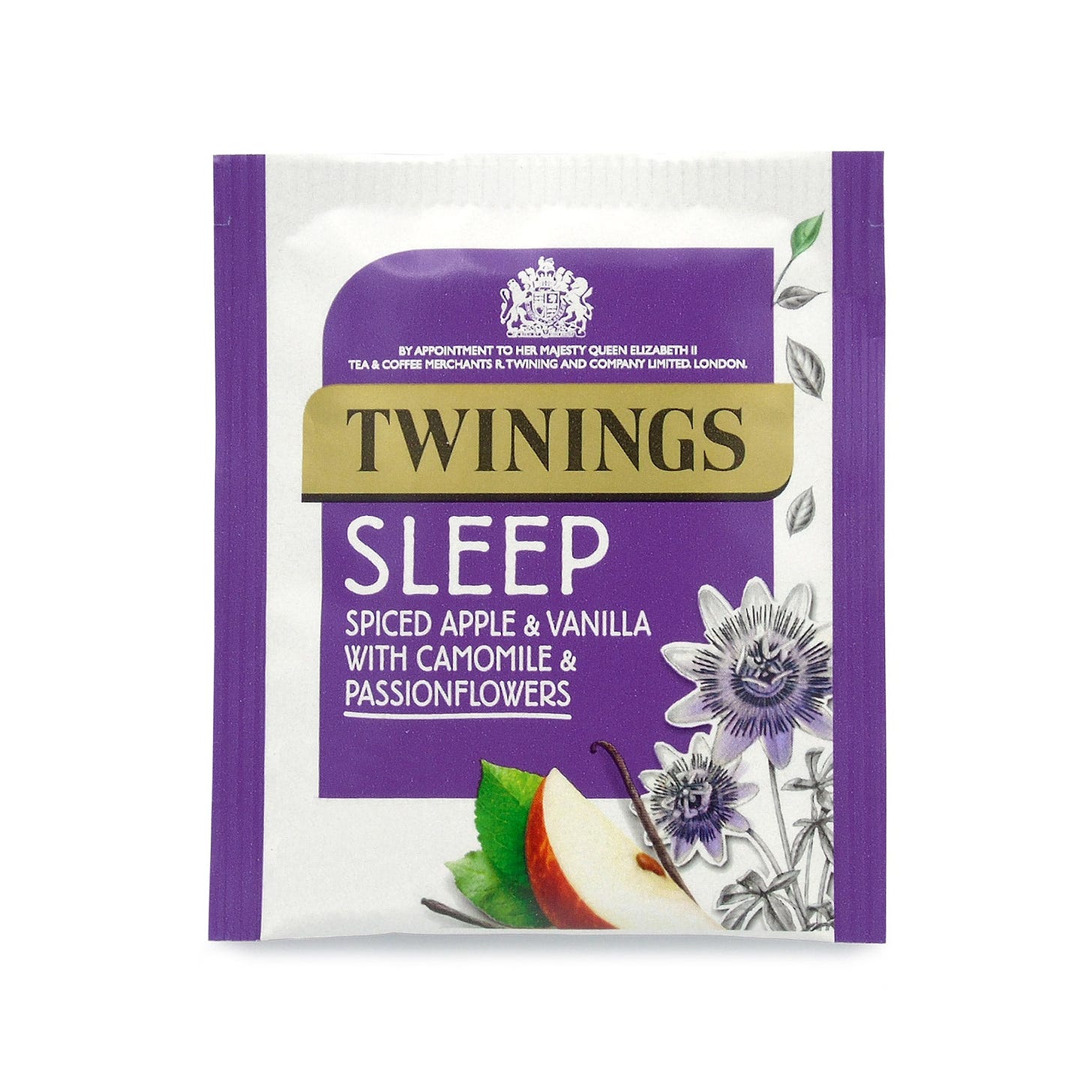 Twinings – Superblends Sleep Tea – Spiced Apple & Vanilla with Camomile &  Passionflowers Flavour Green Tea - Wellbeing Drink – Single Envelope