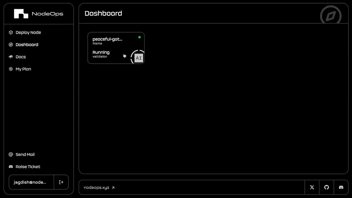 Your Oraichain validator node is now running on NodeOps