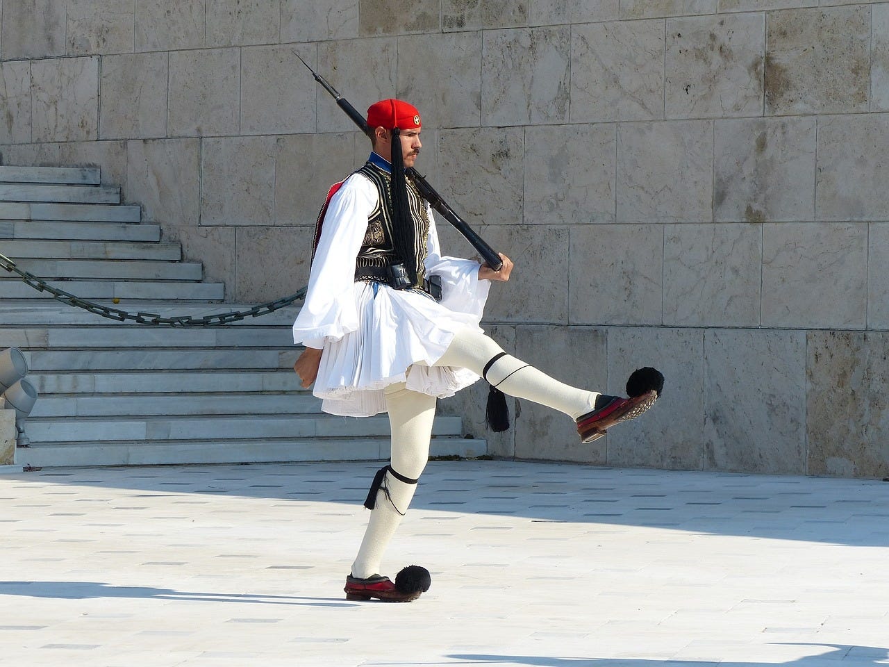 Traditional soldier-guard in Athens, Greece