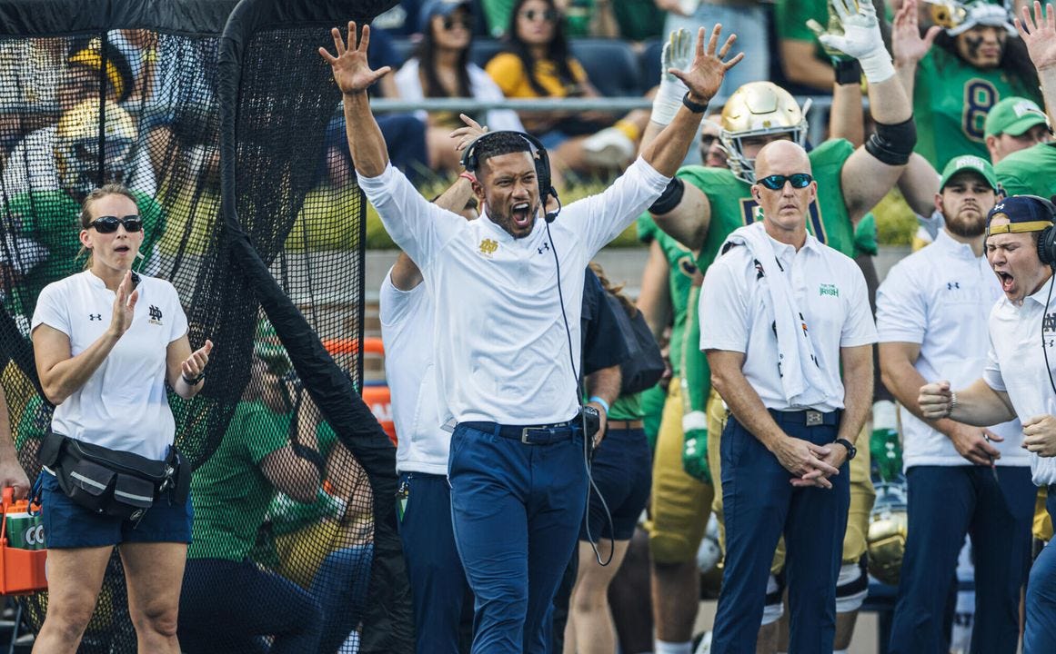 Inside Marcus Freeman's Winning Game Day – Notre Dame Fighting Irish –  Official Athletics Website