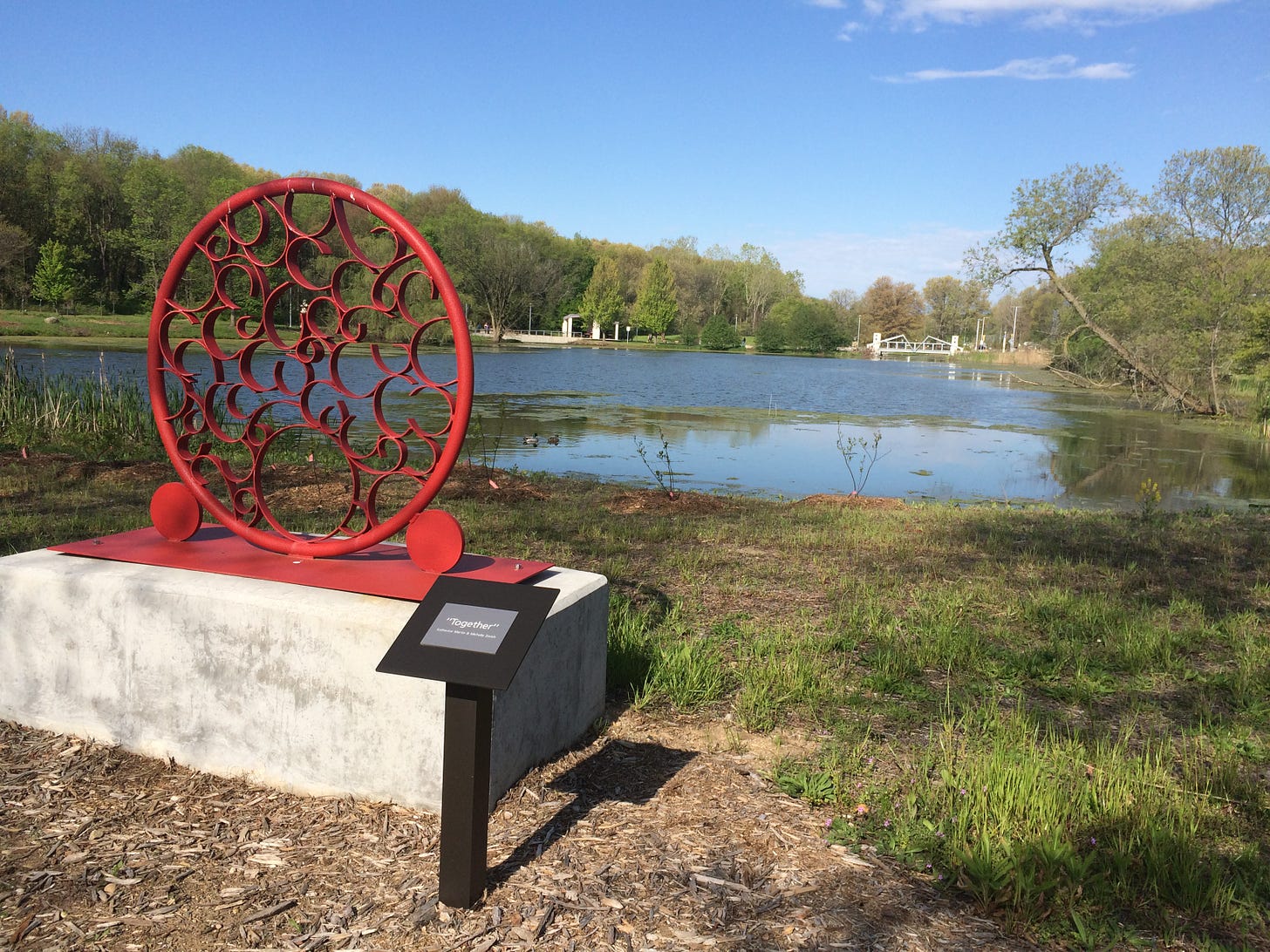 Grass and pond at Kalamazoo conference