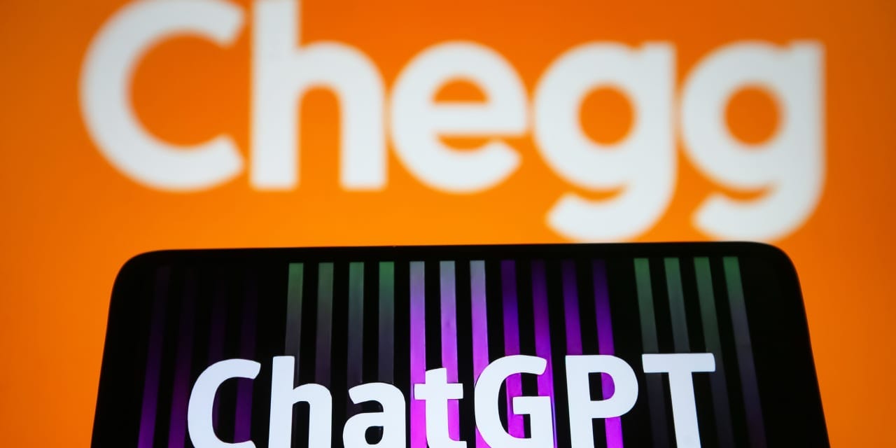 Chegg Stock Cut in Half After Warning ChatGPT Is Hurting Growth - WSJ