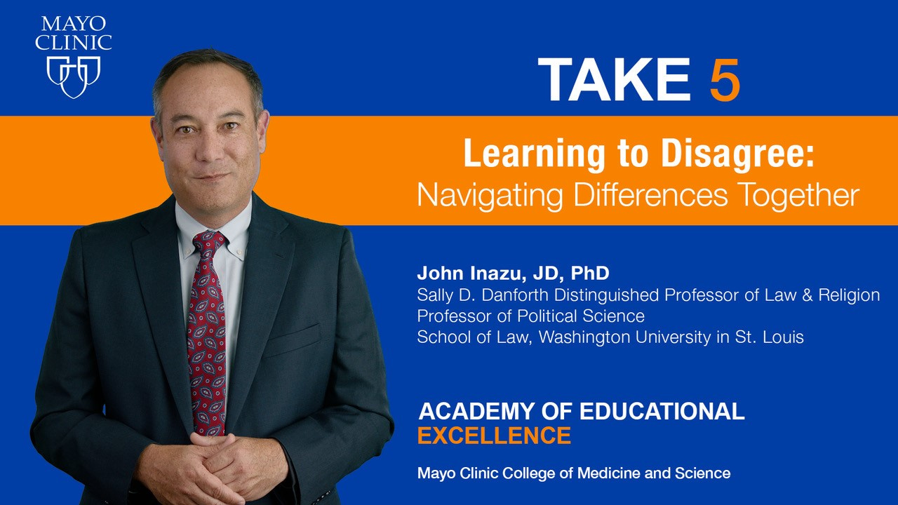thumbnail of Mayo Clinic's Take 5 video featuring John Inazu