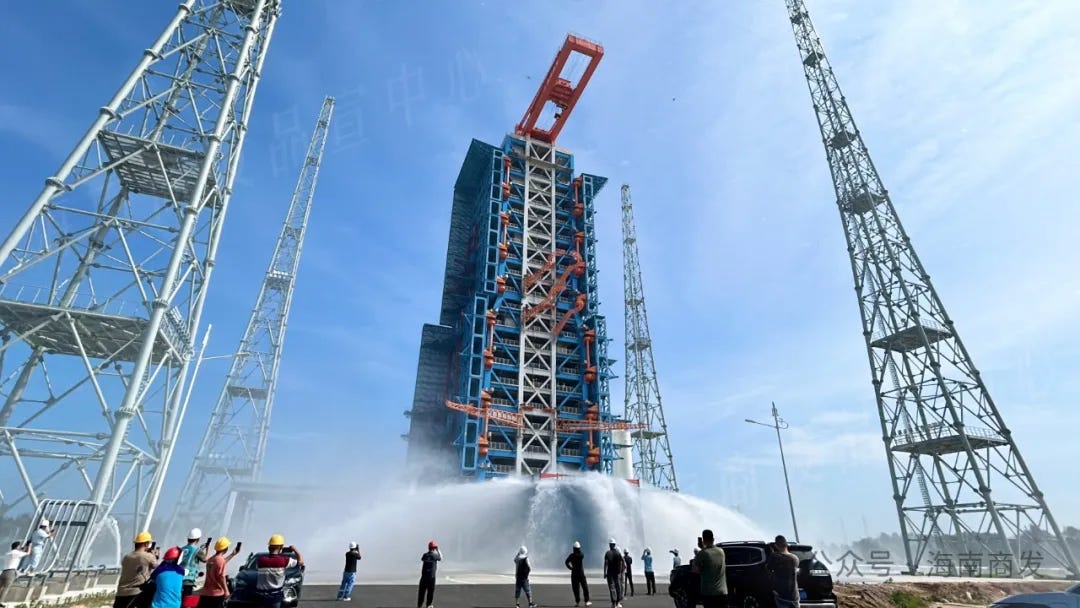 Commercial Launch Complex 1 during the deluge test on June 20th.