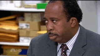 Gif of Stanley from The Office rolling his eyes