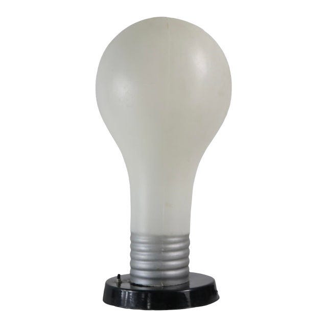 Vintage Pop Art Plastic Light Bulb Lamp Ca 1970’s For Sale