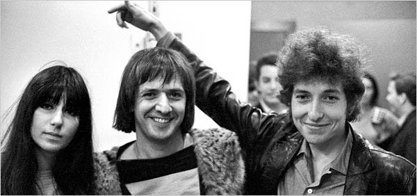 Sonny-and-Cher-with-Bob-Dylan-in-1965. - Sing Out!