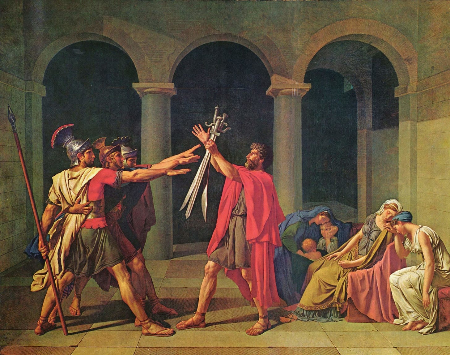The Oath of the Horatii - Jacques-Louis David - 1784 The Oath of the Horatii - Jacques-Louis David - 1784
