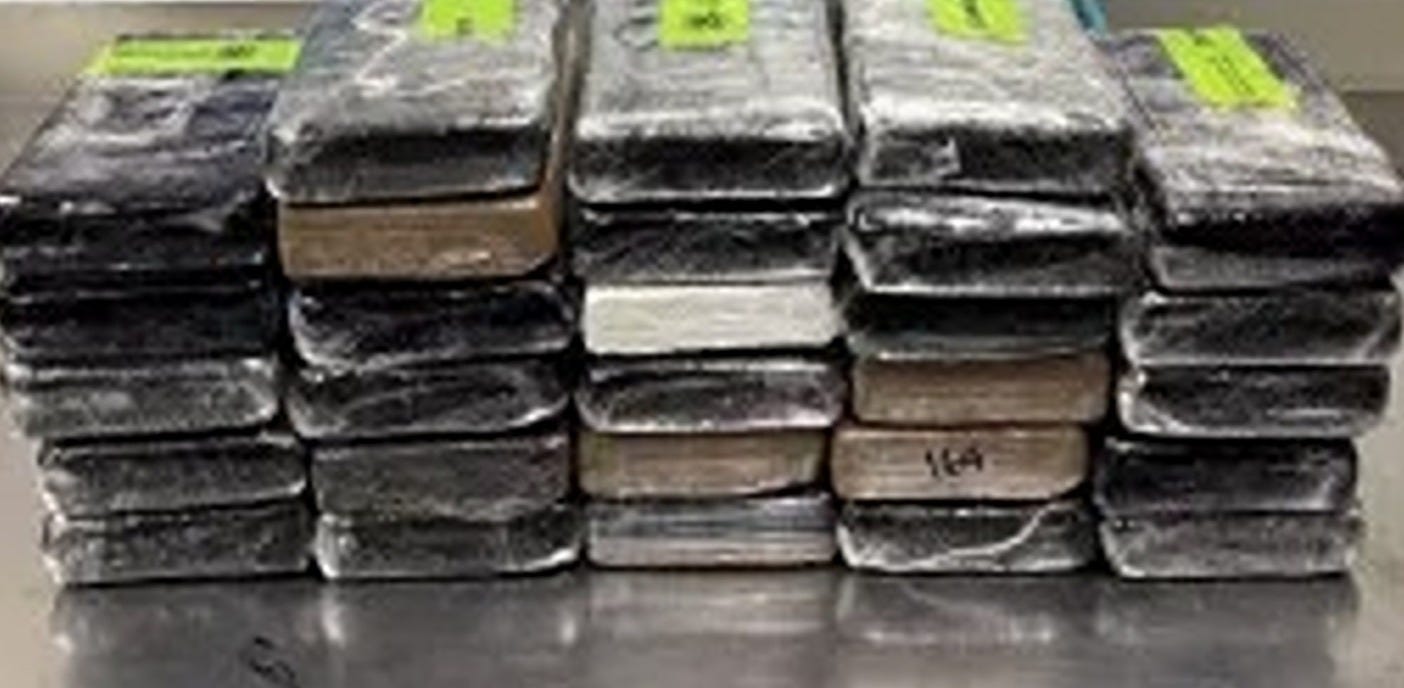 73.41-pound cocaine seizure worth $980,218 in Hidalgo, Texas. 73.41-pound cocaine seizure worth $980,218 in Hidalgo, Texas.