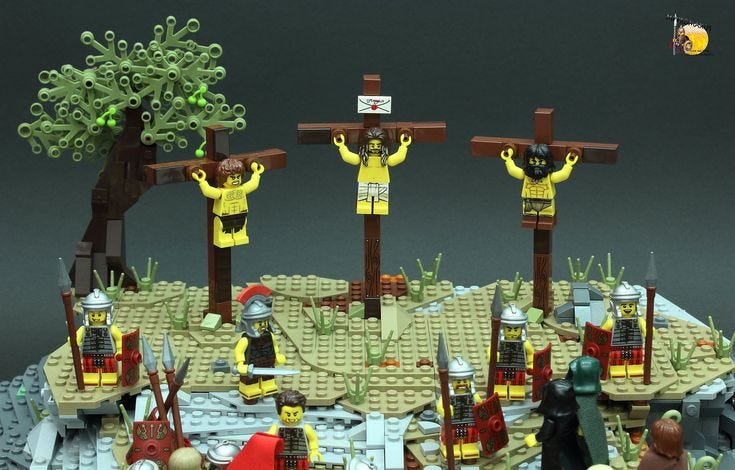 Crucifixion of Jesus | Crucifixion of jesus, Lego bible, Jesus on the cross