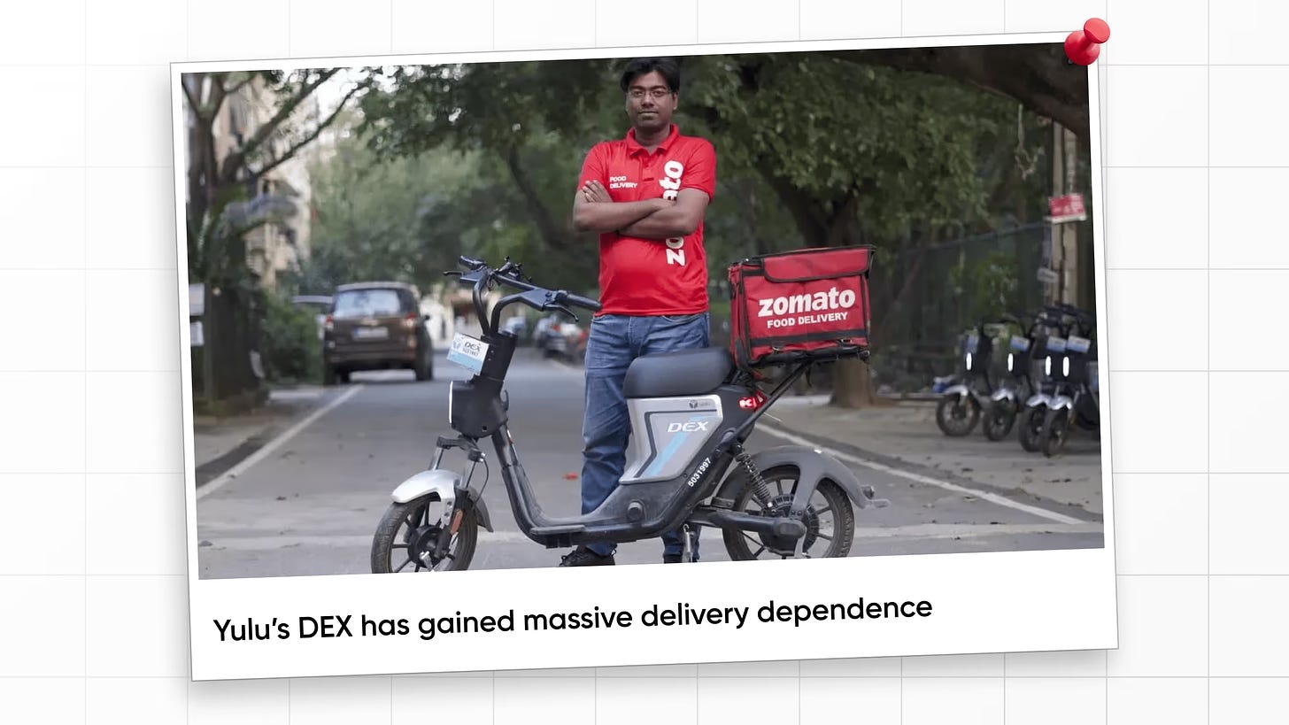 Yulu’s DEX has gained massive delivery dependence 