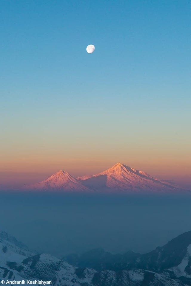 Mount Ararat,as seen from Armenia : r/europe