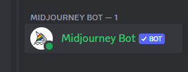 Midjourney bot in Discord