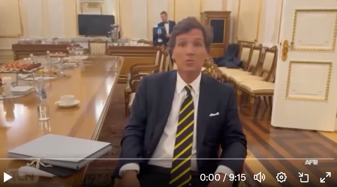 Tucker Carlson video bonus setelah wawancara dengan Vladimir Putin