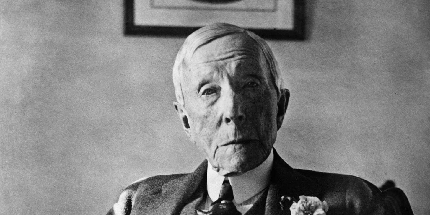 John Rockefellercirca 1930: American philanthropist, John Davison Rockefeller (1839 - 1937). (Photo by General Photographic Agency/Getty Images)