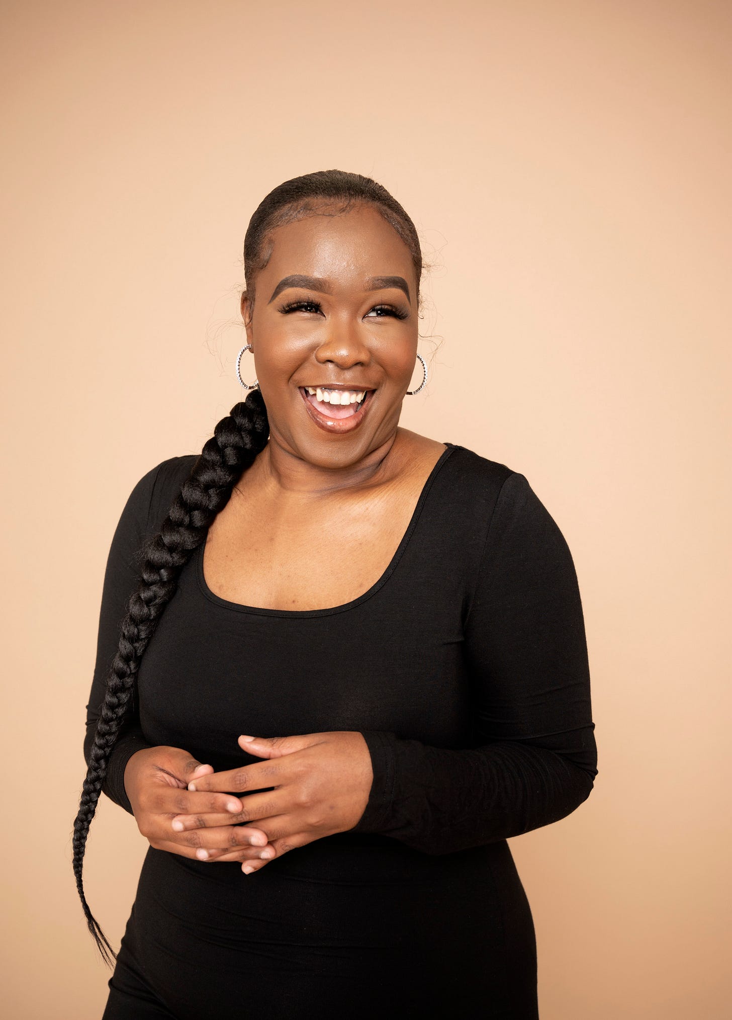 Young black woman smiling