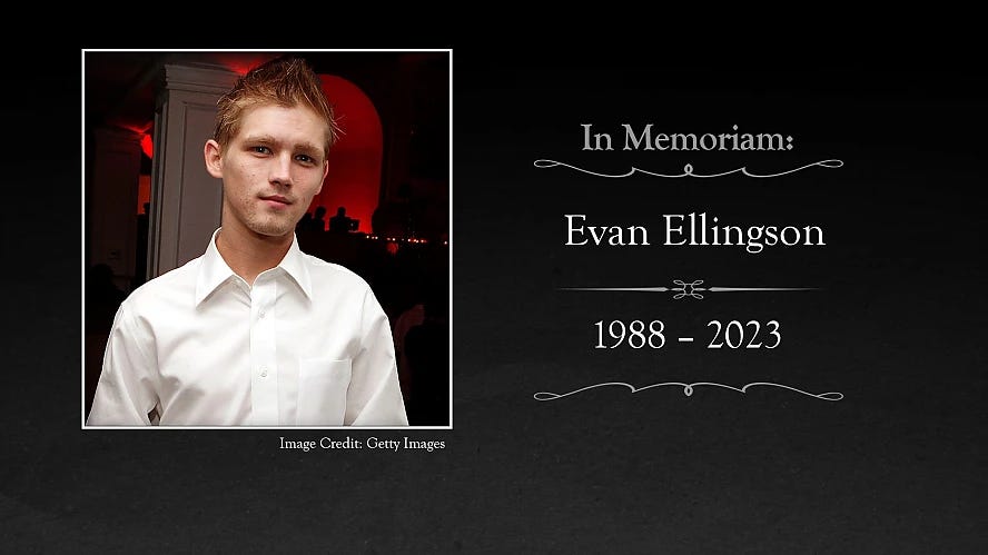 Tragédia Hollywoodban: Meghalt Evan Ellingson, a "CSI Miami" sorozatban játszott szerepéről ismert gyerekszínész.  Mindössze 35 éves volt
