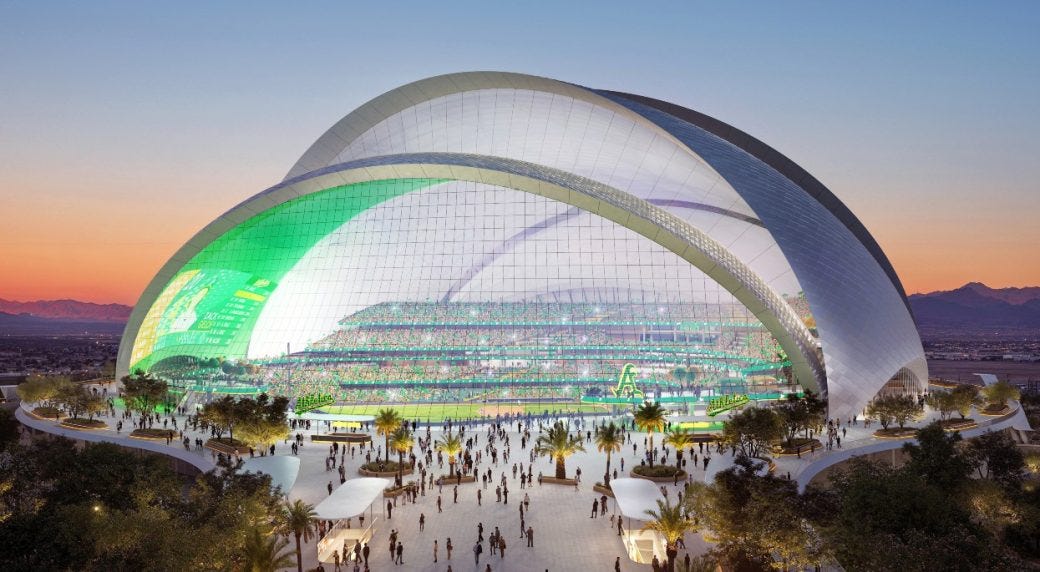 Oakland A's release renderings of new Las Vegas domed stadium