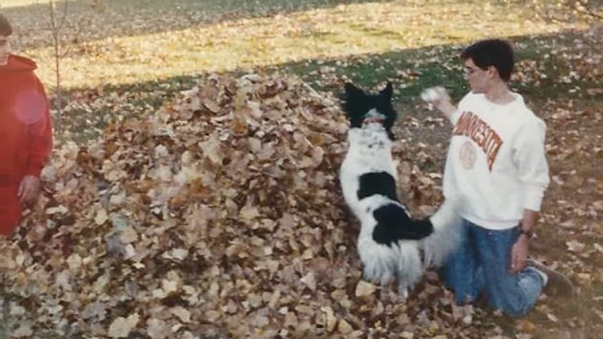 Christopher and BW Bowser, the family dog