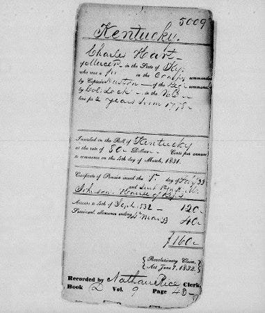 Une demande de pension de guerre remontant à la guerre d'indépendance américaine Une demande de pension de guerre remontant à la guerre d'indépendance américaine