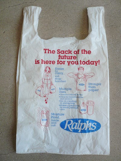 A plastic shopping bag