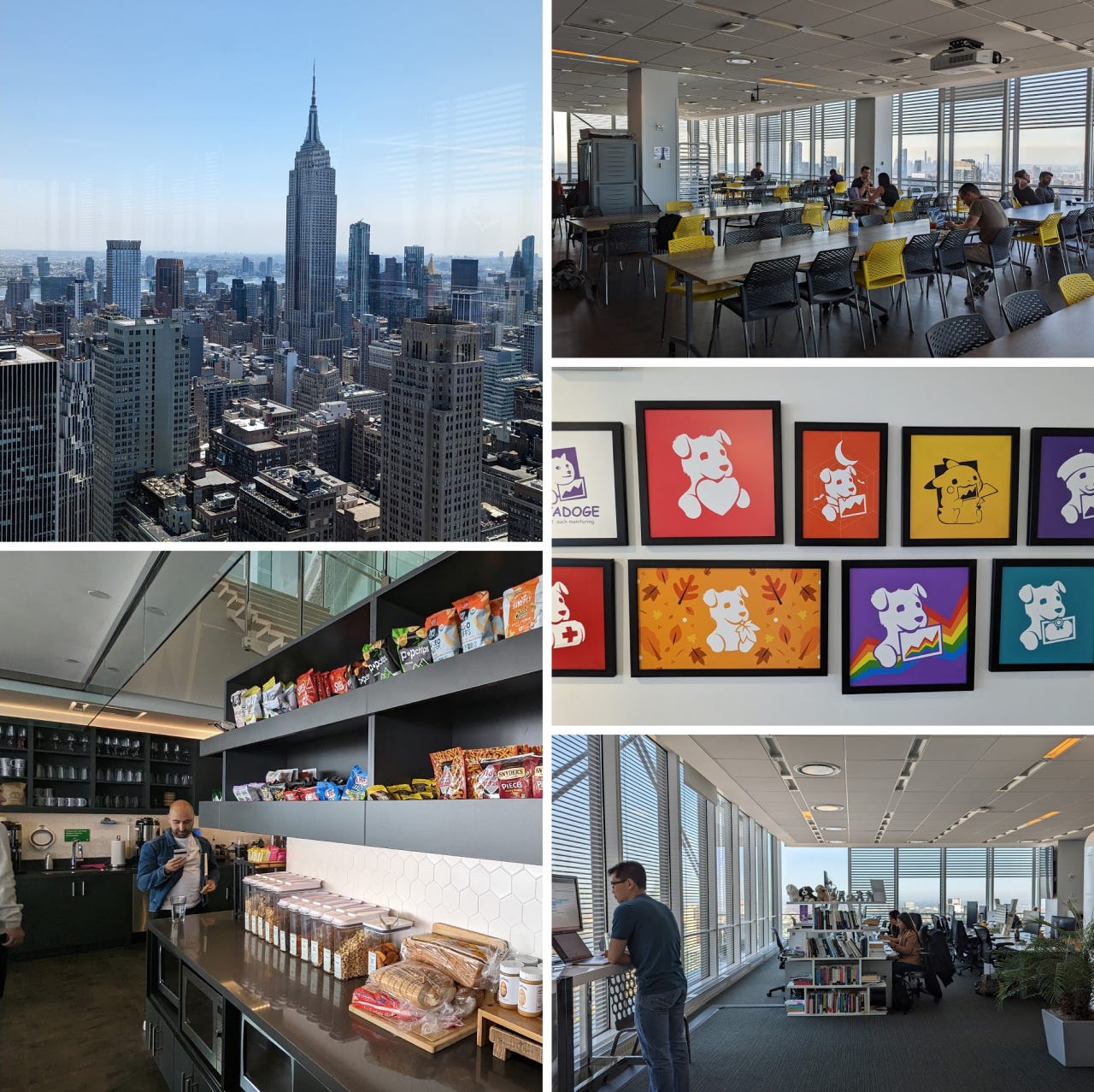 collage of the datadog office