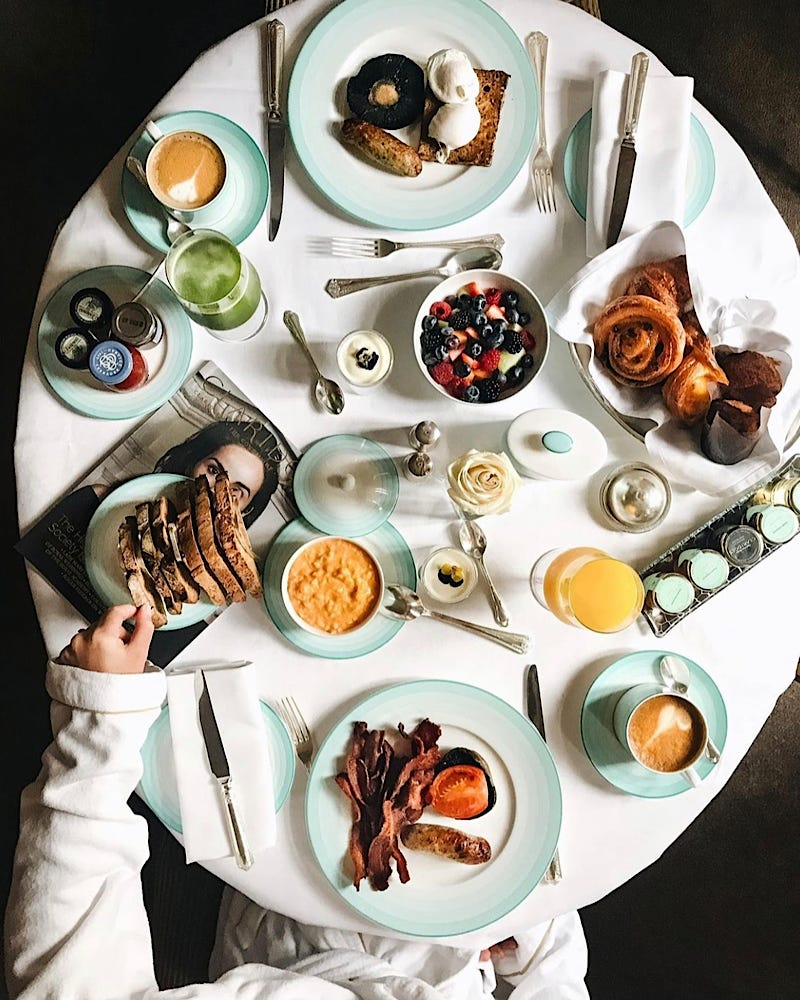 Claridge's hotel breakfast with Tom Rogers