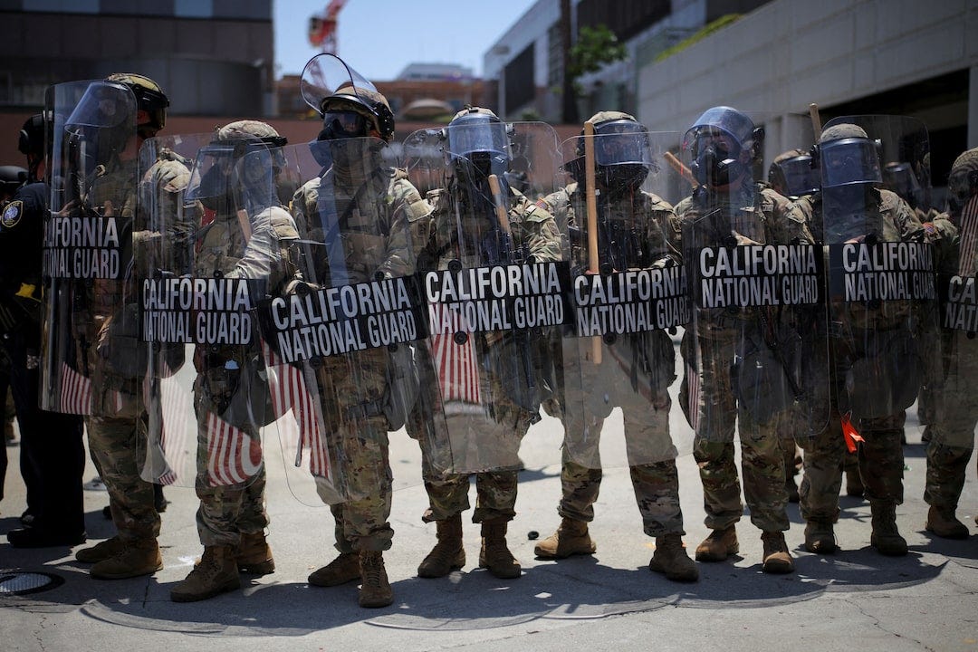 In pictures: Trump deploys National Guard on the streets of LA - June 8, 2025 | Reuters In pictures: Trump deploys National Guard on the streets of LA - June 8, 2025 | Reuters