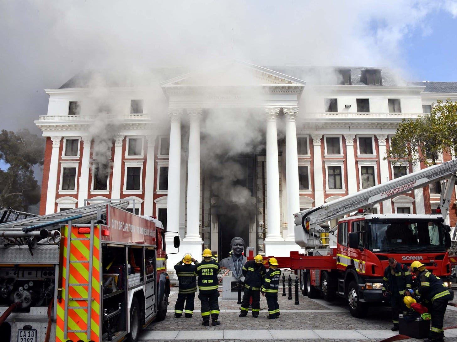 South Africa parliament fire brought 'under control' | News | Al Jazeera