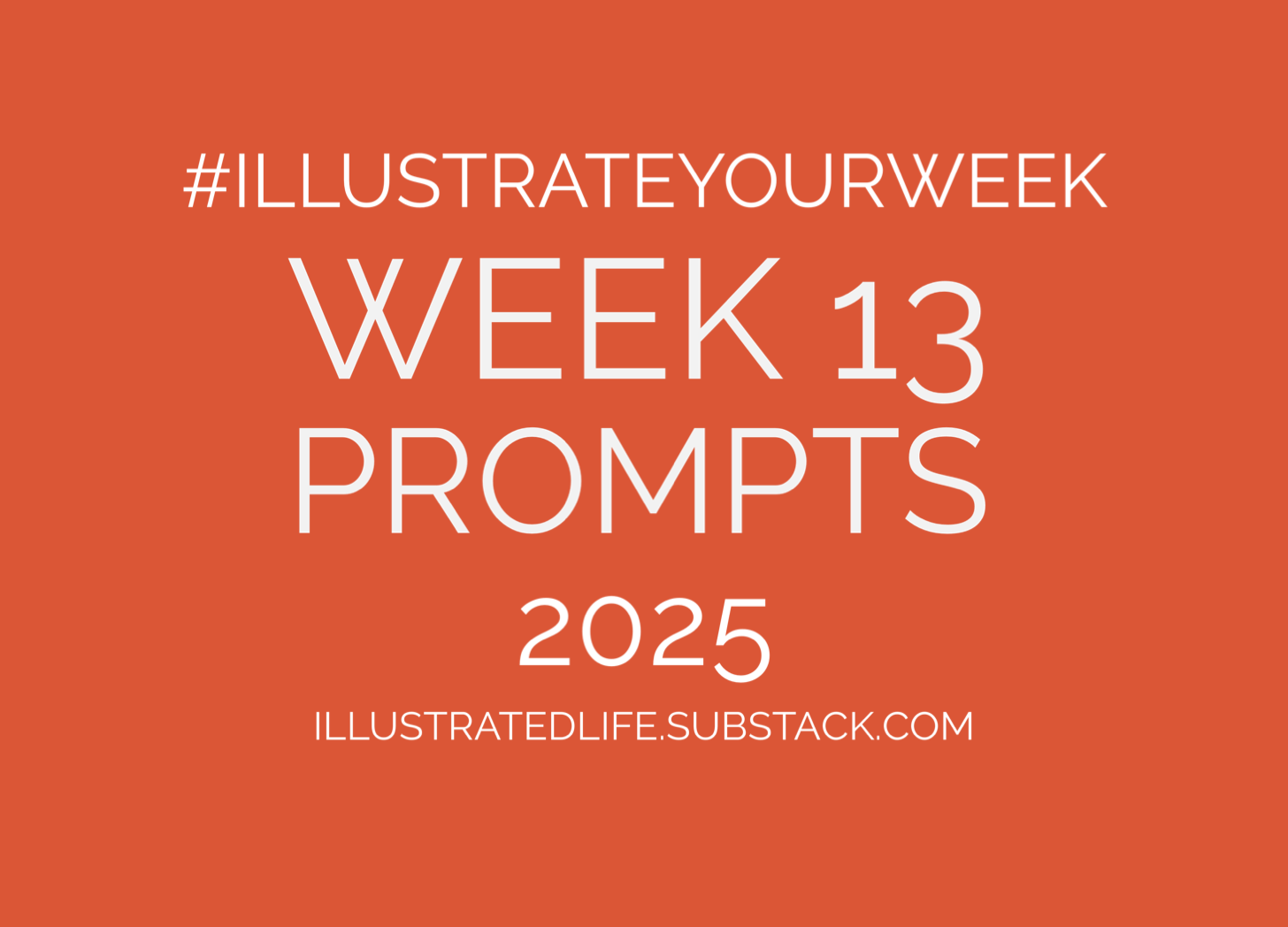 Week 13 prompts for illustrated journal 