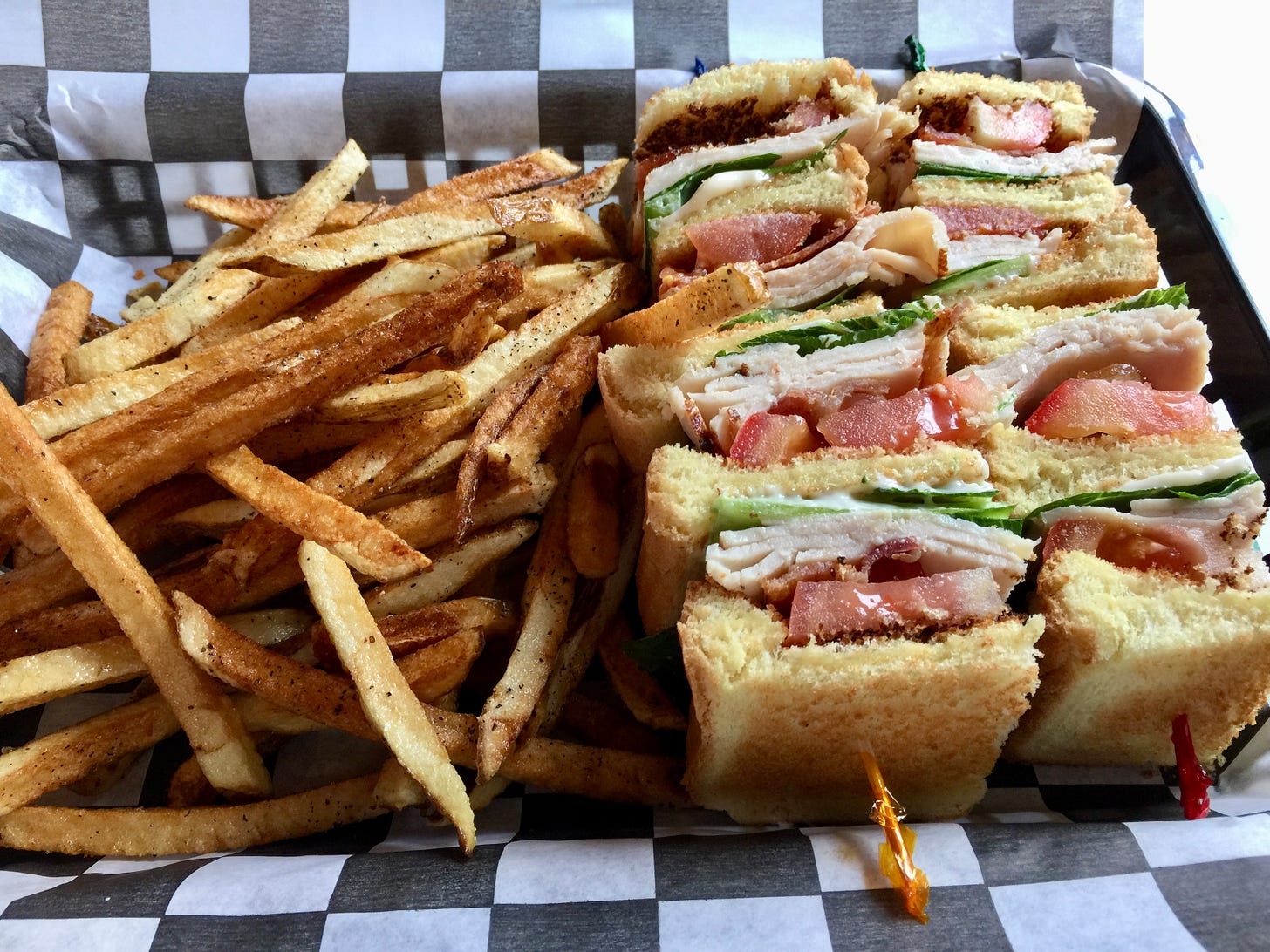 Club sandwich at The Lincoln Cafe, Shanksville, Penn.