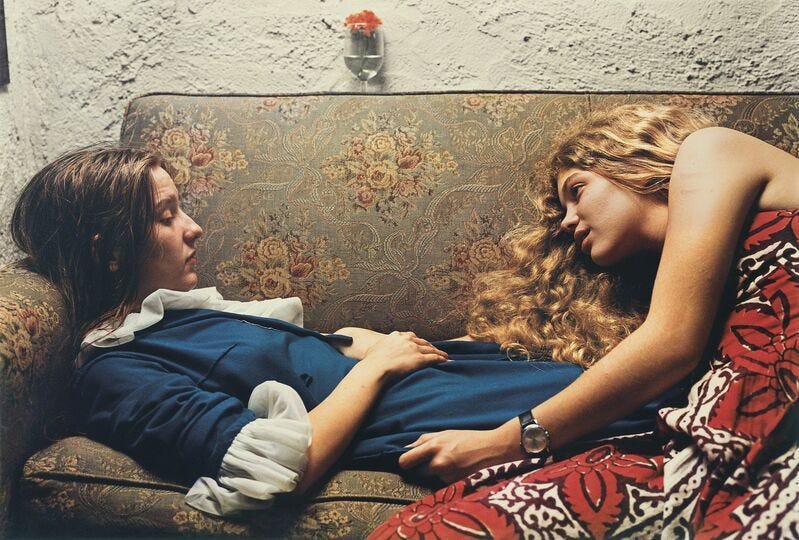 William Eggleston | Untitled, 1974 (Karen Chatham, left, with the artist's  cousin Lesa Aldridge, in Memphis, Tennessee) (1974) | Artsy