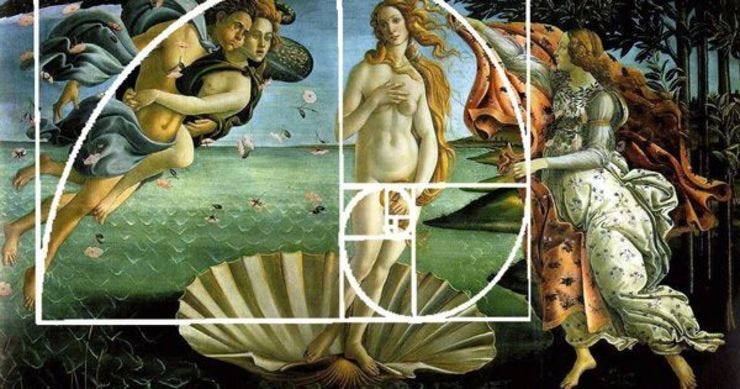 Botticelli 's The Birth of Venus illustrating the Golden Ratio.