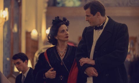 They’re not all bad guys! … Juliette Binoche and Claes Bang in The New Look.