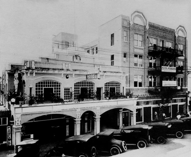Figure 6: Majestic Hotel and Hotel Roberts in 1921