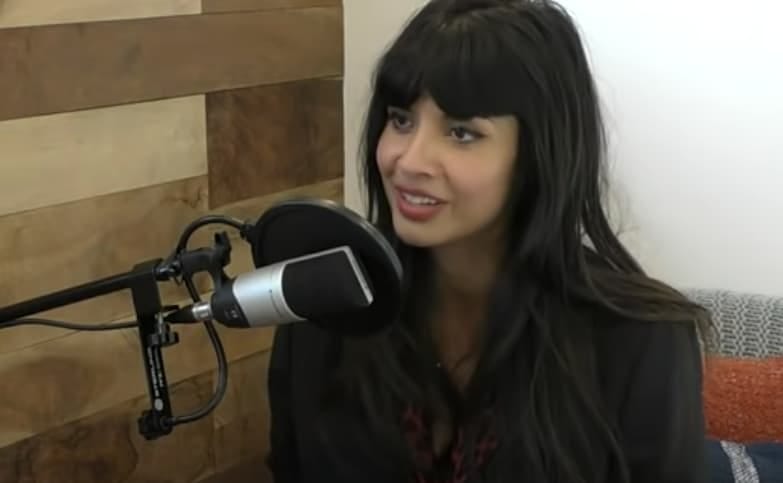 Jameela Jamil during podcast interview