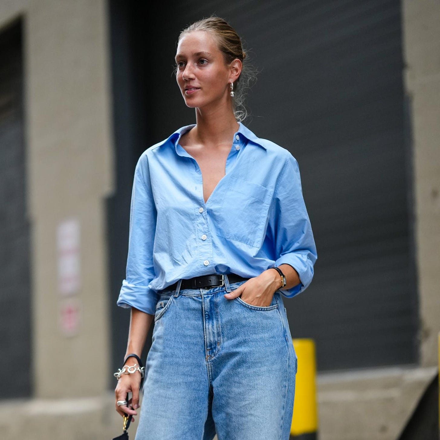 The best shirts have a boyfriend fit — always tuck in