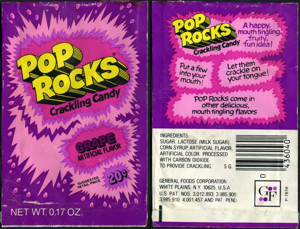 Pop Rocks - Grape Flavor 20-cent pack - General Foods - 19… | Flickr